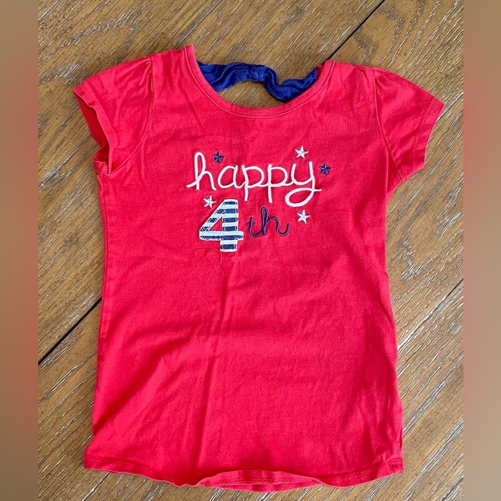 Jumping Beans Red 'Happy 4th' Kids T-Shirt size 5